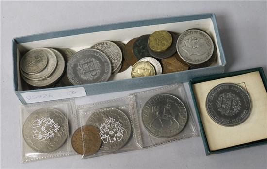 A collection of Victorian and later silver and copper coinage